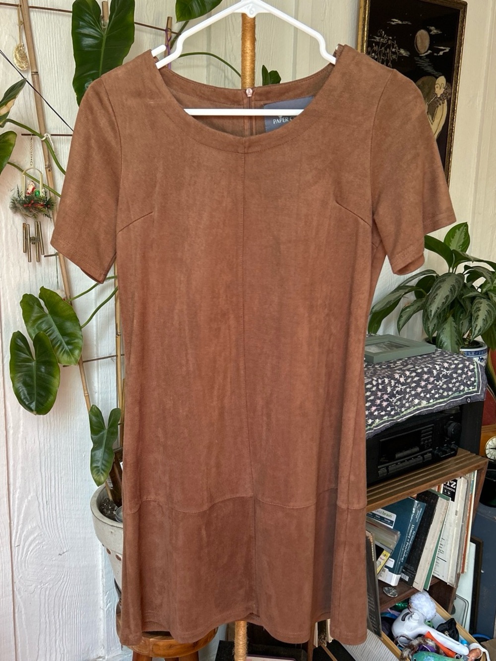 Paper Crane "Suede" Mini Dress- Medium